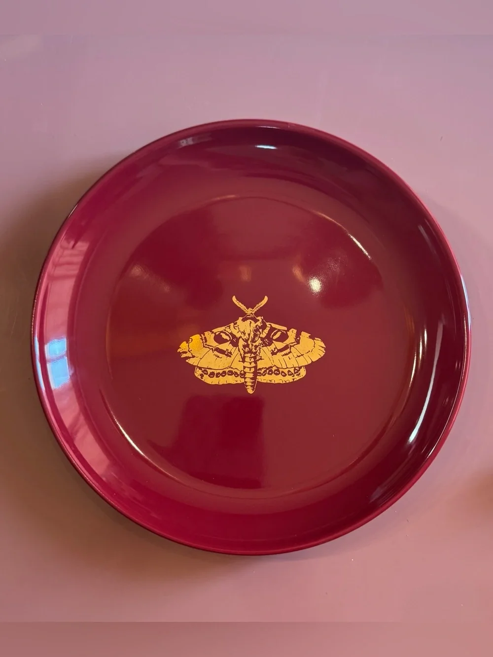 Anthropologie Catherine Martin Midnight Creatures Stoneware Dessert Plate, Moth
